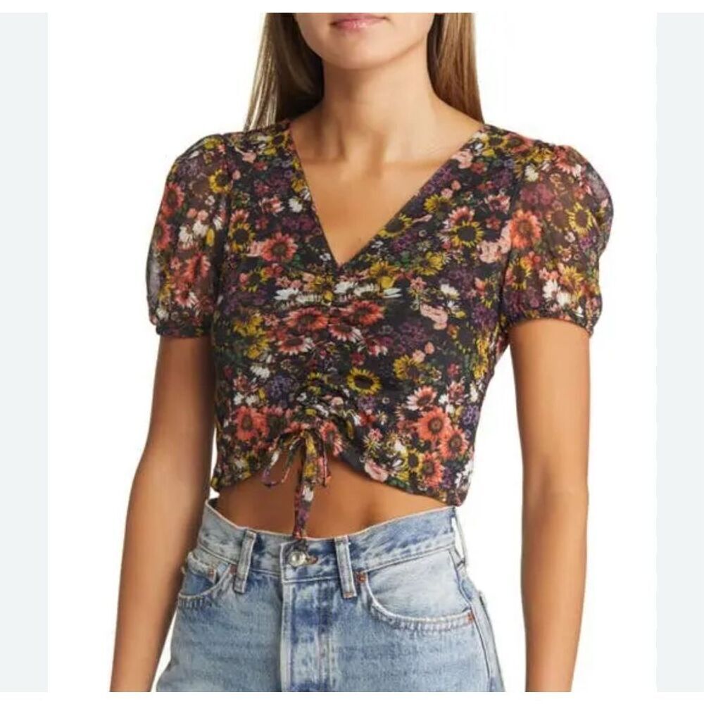 Noisy May Floral Crop Top size medium